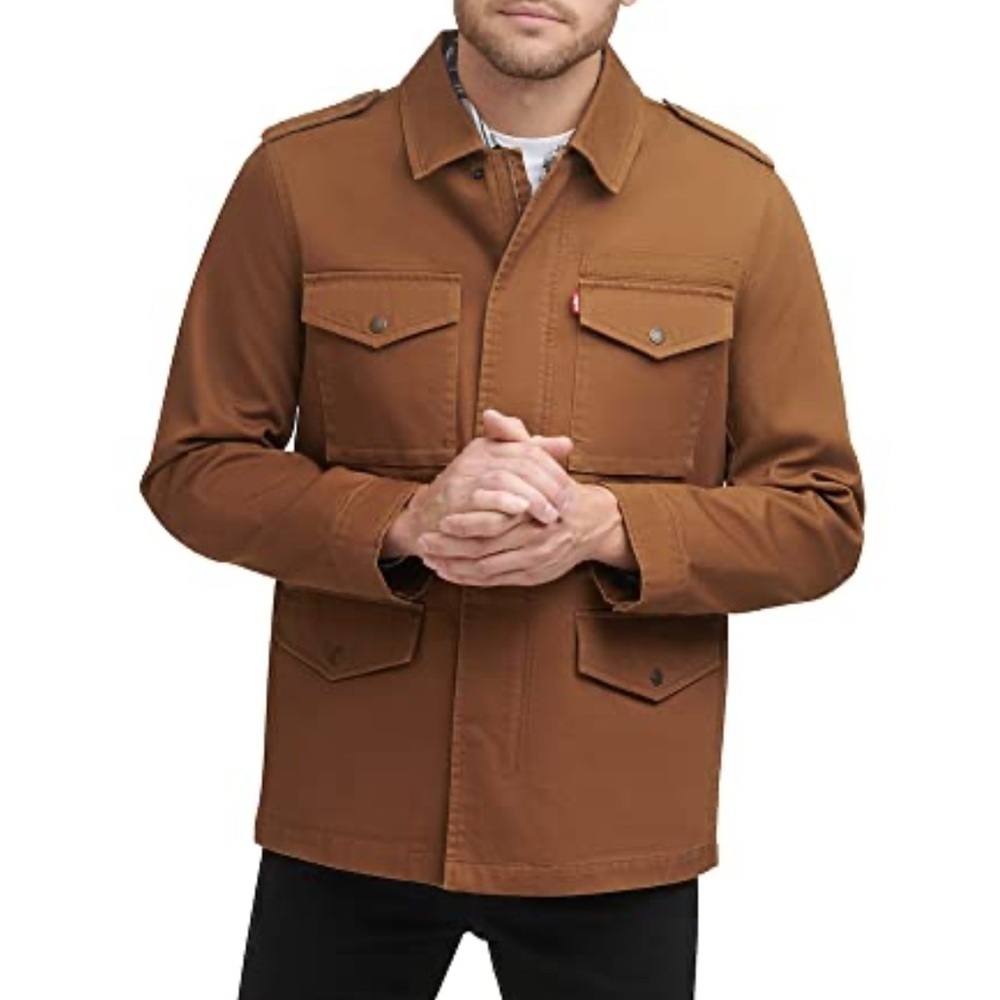 Levi's Men's Brown Cotton Workwear Four-Pocket Field Jacket Military XXL NEW 950